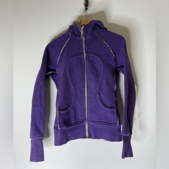 Lululemon Purple Full Zip Scuba Hoodie Special Edition Size 8 - Picture 1 of 3